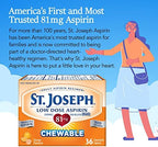 St. Joseph Aspirin Pain Reliever (NSAID) 81mg, Chewable Orange Tablets Adult Low Dose Regimen , 108 ct (3 x 36 ct Tablets per Bottle)
