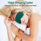 Sleep Mask, Silk Eye Mask for Sleeping with Adjustable Strap, Satin Blackout Sleeping Eye Mask for Men&Women, Comfortable Blindfold Eyeshade for Night Sleep (Dark Green)