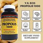 Y.S. Organic Bee Farms Propolis-Raw Unprocessed 1000mg - Your Gateway to Wellness - 90 Capsules with Bonus worldwidenutrition Multi Purpose Key Chain