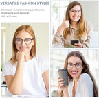 CLASAGA Progressive Multifocus Reading Glasses for Women, Pattern Print Blue Light Block Stylish Ladies Computer Readers