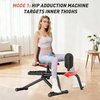 ERGOLIFE Hip Adduction Abduction Machine with 6 Resistances for Home/Office Gym, 2 in 1 Inner Thigh Exercise Equipment Buttocks Lifting Glute Machine for Men or Women