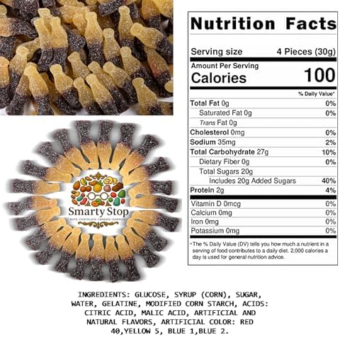 Smarty Stop Sour Cola Bottle Gummy Candy (2 Pound, Classic)