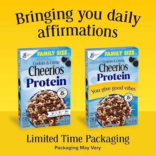 Cheerios Protein Cereal, Cookies and Crème, 8g Protein, Family Size, 15 oz