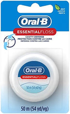 Oral-B Dental Floss, Essential Floss, Mint, Waxed, 54 Yd (Pack of 24)