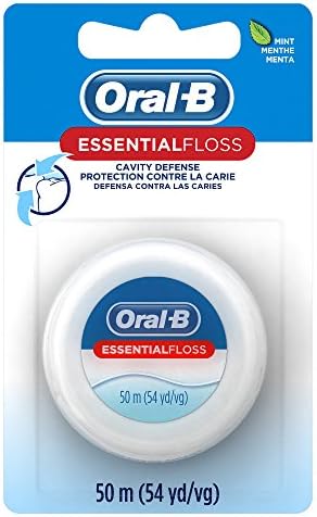 Oral-B Dental Floss, Essential Floss, Mint, Waxed, 54 Yd (Pack of 24)