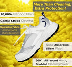 Shoe Washing Machine Bag,Laundry Shoe Bag for Washer and Dryer,Reusable Shoe Cleaning Bag for Sneakers,Tennis Shoes,With Self-locking Zipper, Microfiber Inside,Include Shoe Bag (Pro Yellow - 1 Pack)
