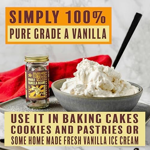 Beyond Good Madagascar Vanilla Beans | 2 Beans | Grade A Bourbon Vanilla Pods Perfect for Gourmet Home Baking, Ice Cream, Premium Vanilla Extract, and Infusions
