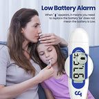 Femometer Thermometer for Adults and Kids, Digital Thermometer with Fever Alert, Memory Recall, C/F Switchable, for Oral, Rectal or Under Arm Use, Klein Blue