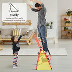 LUISLADDERS 2 Step Ladder, Folding Step Stool with Handrails, Step Ladder 2 Step Folding 500lbs with Widened Anti-Slip Pedal, Multi-use for Home Kitchen Office
