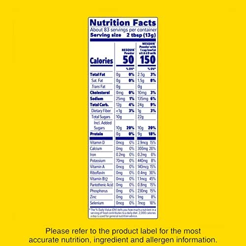 Nesquik Chocolate Flavor Powder Drink Mix Canister