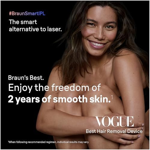 Braun Smart IPL, Skin i·Expert Pro 7, VOGUE's Best Hair Removal Device, IPL Hair Removal for Women and Men, Permanent Laser Hair Reduction At-Home, World's 1st Smart App, 3 Heads, IPL7243