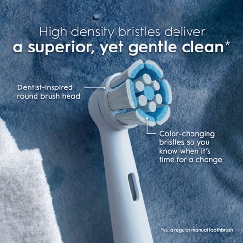 Oral-B iO Series Gentle Care Electric Toothbrush Replacement Brush Heads for an Oral-B Electric Toothbrush, 4 Count, White