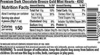 Madelaine Dark Chocolate Mini Heart Candy – Valentine’s Day Chocolates, Individually Wrapped in Embossed Bronze Gold Foil – 8 Oz