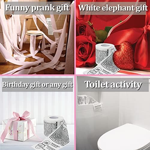 Novelty Toilet Paper Roll - Bathroom Tissue Roll - Funny Toilet Paper - Prank Gifts Gag Novelty Funny Gifts - Toilet Bathroom Fun Games - White Elephant Gifts - Unique Stocking Stuffer - Jokes