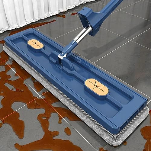 Large Flat Mop - Microfiber Mop 360° Rotatable Adjustable Cleaning Mop, New Large Flat Mop for Wet and Dry Use