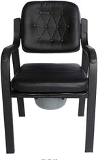 Dyale Deluxe Comfort Commode with Padded Seat Heavy Duty Bedside Commode Chair,Elderly Bathroom Safety Frame Toilet Seat