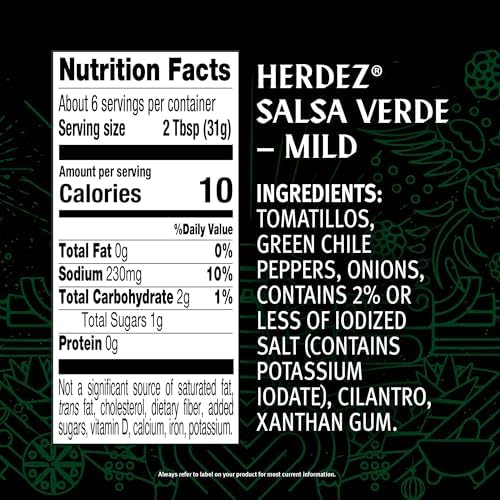 Herdez Salsa Verde, Mild, 7 oz