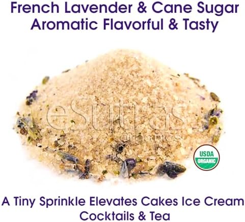 Esutras Organics Sugar, Lavender, 16 Ounce