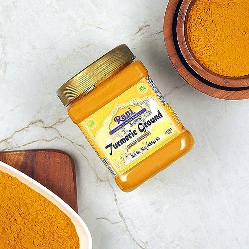 Rani Turmeric (Haldi) Root Powder Spice, (High Curcumin Content) 16oz (1lb) 454g PET Jar ~ All Natural | 100% Pure, Salt Free | Vegan | Gluten Friendly | NON-GMO | Kosher | Indian Origin