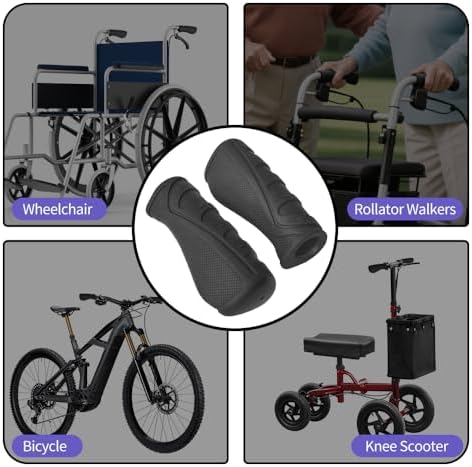 ‌Drive Wheelchair Handle Grip Replacement Set – Anti-Slip Hand Grips (2-Pack), Ergonomic Rubber Cushioning for Manual/Power Wheelchairs, Rollators & Mobility Scooters