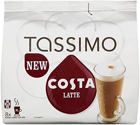 Tassimo Costa Latte (8 Drinks Per Pack) (Pack Of 3, Total 48 T-Discs)