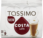 Tassimo Costa Latte (8 Drinks Per Pack) (Pack Of 3, Total 48 T-Discs)