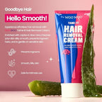 WooWoo Tame It! Natural Intimate Hair Removal Cream - Painless Vegan Hair Remover For Sensitive Skin - Depilatory For Genitals, Bikini, Legs & Bum - Women In-Shower Cream With Aloe Vera - 100ml