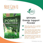 Super Greens Powder - 150g - Immune Support - Food Supplement - Superfood Greens - Smoothie Mix for Shakes - Detox & Healthy Boost for Juice Beverages or Any Drink - by NextGenU (Pack of 2)