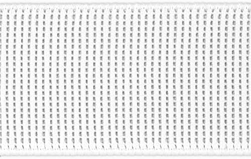 Dritz 1-1/2" Ribbed Non-Roll Elastic, 2-Yards Long, White