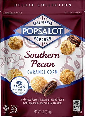 Popsalot Gourmet Popcorn Deluxe Collection, Southern Pecan Caramel Corn, 6.0 Ounce