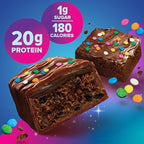 Pure Protein Galactic Brownie Protein Bars – 20g Protein, 3g Sugar, 190 Calories (12 count) Low Sugar* High Protein Snack - Gluten Free - Perfect for a Healthy Snack