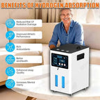 High Purity Hydrogen Machine, Hydrogen Inhalation Device, 99.99% H2, Max 4200 Ml/Min, 7-Stage Anti-Backflow, Quiet Fan ≤40 Db, Bedroom Safe, Relieve Fatigue And Fight Wrinkles(White,900ml/min)