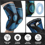 NEENCA Professional Knee Brace for Pain Relief, Medical Knee Support with Patella Pad & Side Stabilizers, Compression Knee Sleeve for Meniscus Tear, ACL, Joint Pain, Runner, Workout (Blue, Large)