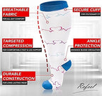 1 Pack Plus Size Compression Socks for Women and Men, 20-30mmhg Extra Large Stockings for Circulation Support