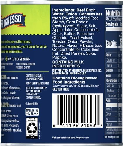 Progresso Vegetable Classics, French Onion Canned Soup, Gluten Free, 18.5 oz.