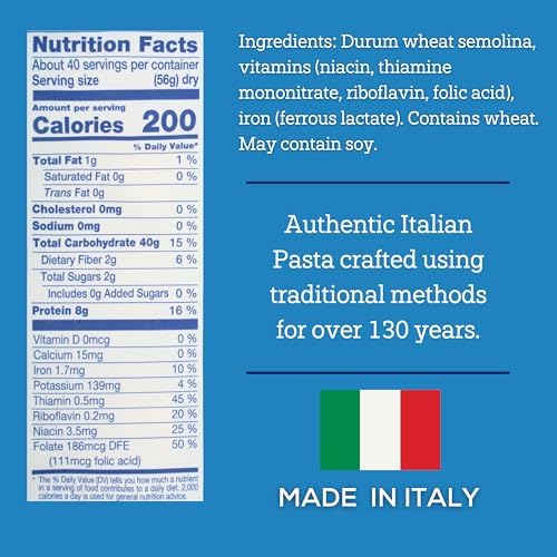De Cecco Farfalle No. 93 Pasta, 5 Lb, Authentic, Slow Dried, Made with Durum Wheat, Versatile Pasta for Sauces & Recipes, Made in Italy