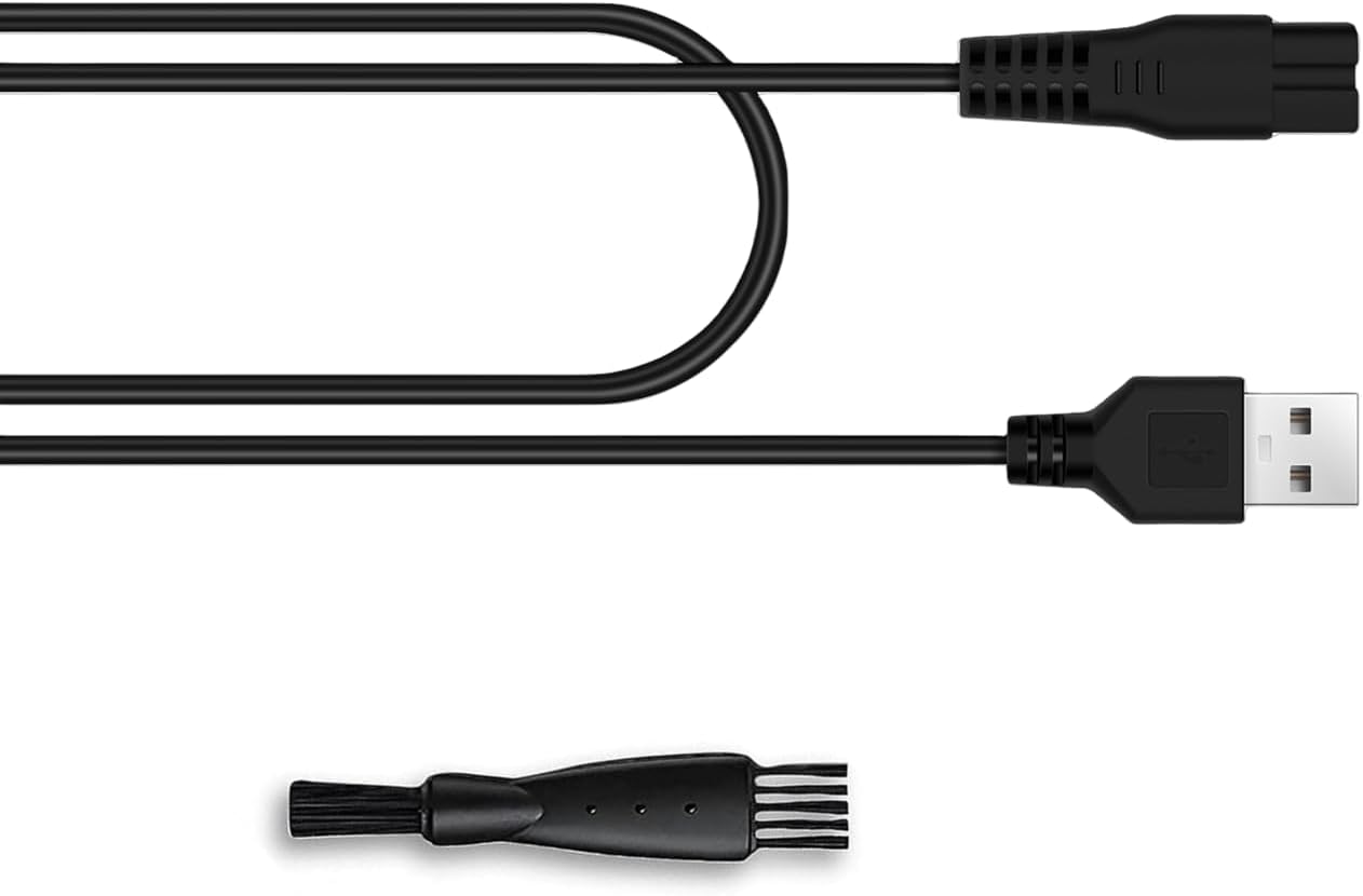 Charger for Manspot Trimmer,Replacement Charger Cord Charging Cable Compatible with Manspot Groin Hair Trimmer with Cleaning Brush,5V 1A and 3.3FT Power Cord for Manspot.