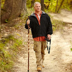 Brazos Rustic Wood Walking Stick, Twisted Hickory, Traditional Style Handle, for Men & Women, Made in The USA