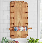 Pioneer Woman 26~Inch Ceramic French Rolling Pin Dough Roller with Holder.