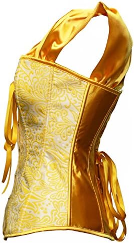bslingerie® Womens Costume Princess Rushed Sleeve Bustier Corset Top