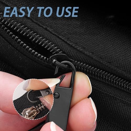 Deoward Zipper Pull Replacement Metal Zipper Handle Mend Fixer Tab Repair for Luggage, Backpacks, Suitcases, Jackets, Purses, Handbags (6 PCS)