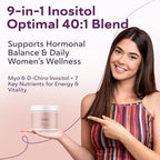 QSTA Myo-Inositol & D-Chiro Inositol Supplement for Women 4100mg (40:1 Ratio) – 9-in-1 Hormonal & Metabolic Support with myoinositol. Inositol Powder Supplement for Hormone Balance and Female Support