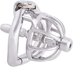 TERNENCE Chastity Locked Small Male Ergonomic Design Cock Cage with Urethral Tube T245 (45mm M Size)