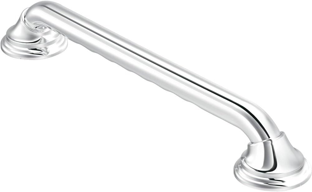 Moen R8736D3GCH Ultima Bathroom Safety 36-Inch Designer Bathroom Grab Bar with Curl Grip, Chrome