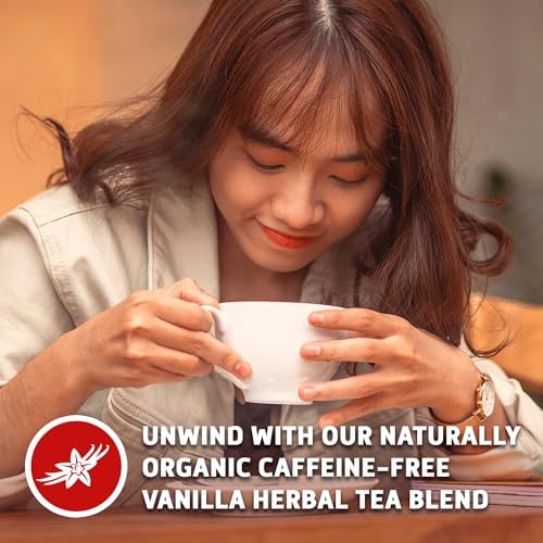 Sou Zen Organic Vanilla Rooibos Tea 4oz (113g) | Decaf Loose Leaf Herbal Red Tea Blend | Naturally Caffeine and Preservative-Free