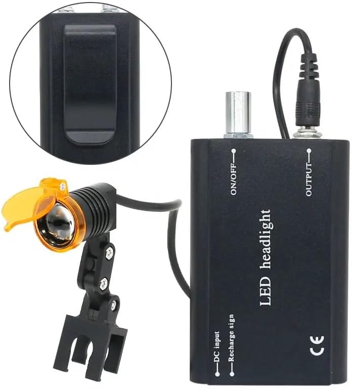 Dental Loupes with Light 2.5X 3.5X Surgical Binocular Magnifier & Dental Headlight with Filter (2.5X-420)