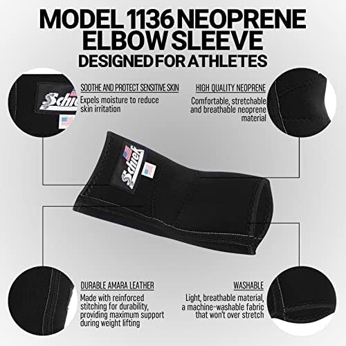 Schiek Model 1136ES Neoprene Elbow Support Sleeve for Weight Lifting Large/X-Large 16-18"