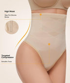 SIMIYA Thong Shapewear Tummy Control for Women High Waist Stay-Put Body Shaper Girdle Compression Stomach Shapewear Thong