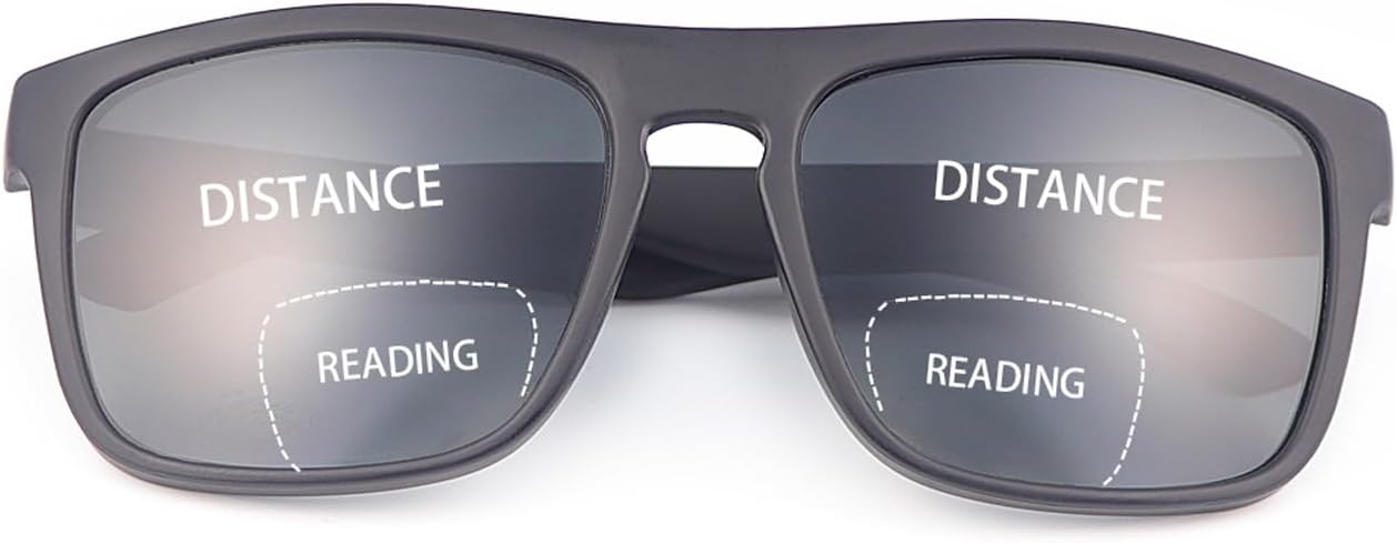 Polarized Bifocal Reading Sunglasses UV400 Protection Blue Light Blocking Glasses Black Tinted Bi-Focal Sun Readers
