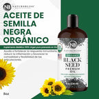 NaturoBliss Organic Black Seed Oil 100 Virgin Cold Pressed Omega 3 6 9 Super Antioxidant for Immune Support, Joints, Mobility, Digestion, Hair Skin Vegan, Gluten-Free, Non-GMO USDA Certified 8oz